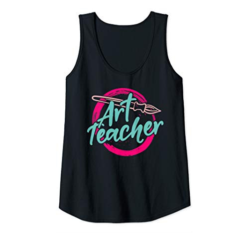 Womens Cute Art Teacher Paint Brush - Art Class Professor Tank Top