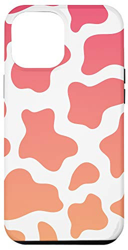 iPhone 12 Pro Max Cow print pink and orange gradient patterned Case