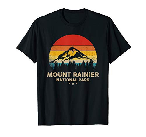 Mount Rainier - National Park Retro Souvenir T-Shirt Mount Rainier - National Park Retro Souvenir T-Shirt