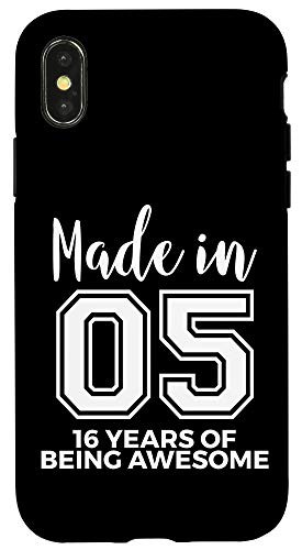 iPhone X XS 16th Birthday Born In 2005 Awesome 16 Year Old Gift Case