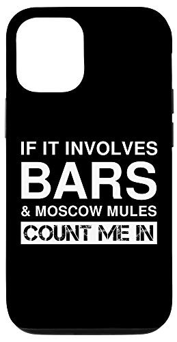 iPhone 12 12 Pro Funny Bars And Moscow Mules Cocktails Cocktail Bar Gift Case