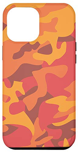 iPhone 12 Pro Max Red Camouflage Pattern   Red  and  Orange Camo Case