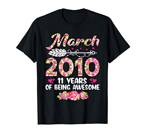 Cute March 2010 11th Birthday Gifts Shirt 11 Years Old T-Shirt Cute March 2010 11th Birthday Gifts Shirt 11 Years Old T-Shirt