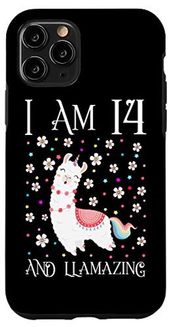 iPhone 11 Pro I am 14 Years Old and Llamazing Happy 14th Birthday Gift Case iPhone 11 Pro I am 14 Years Old and Llamazing Happy 14th Birthday Gift Case