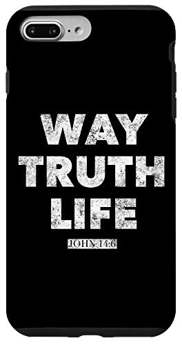 iPhone 7 Plus 8 Plus Way Truth Life - Christian Faith Bible Verse John 14 6 Case