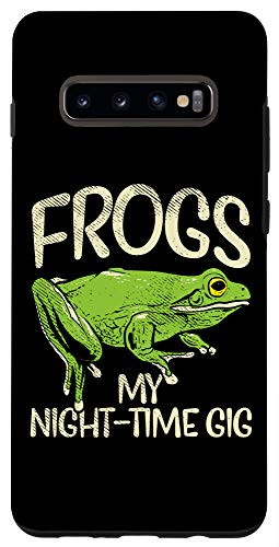 Galaxy S10Plus Frogs My Nighttime Gig Toad Frog Call Funny Garden Pond Case