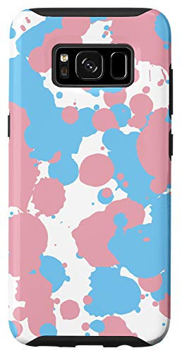 Galaxy S8 Pink Blue White Fun Paint Splatter Trans Pride Colors Case