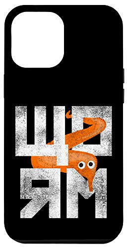 iPhone 12 Pro Max Orange Worm On A String Meme Retro Style Case