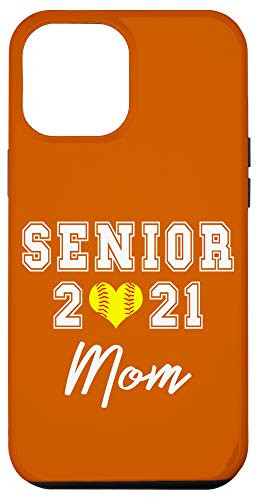iPhone 12 Pro Max Senior Softball Player Mom Class of 2021 - Burnt Orange Case