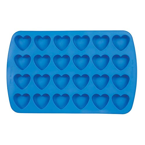 Wilton Easy-Flex Bite-Size Square Silicone Mold, 24-cavity for Ice Cubes, Baking and Candy (Renewed)