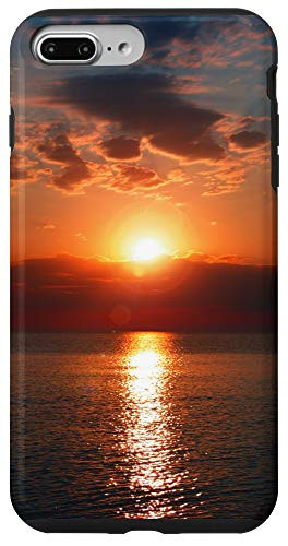 iPhone 7 Plus 8 Plus Lake Sunset Summer Lakeside Orange Sun Case