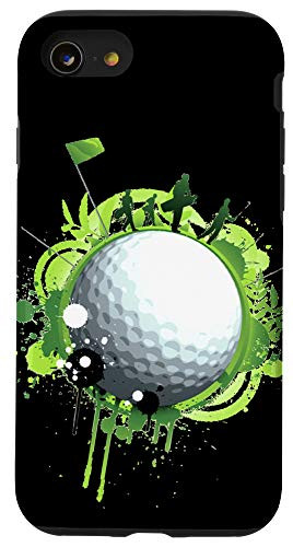 iPhone SE  2020    7   8 Golf Ball Flags and Golfers Paint Splatter Case