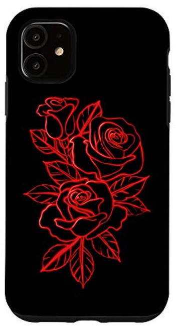 iPhone 11 Red Roses Aesthetic Clothing Soft Grunge Clothes  and  Girls Case