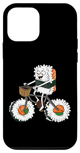 iPhone 12 mini Sushi bicycle nigiri sushi riding on futo-maki-roll wheels Case