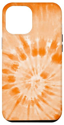 iPhone 12 Pro Max Orange Tie Dye Swirl Pattern Pastel Peach Case