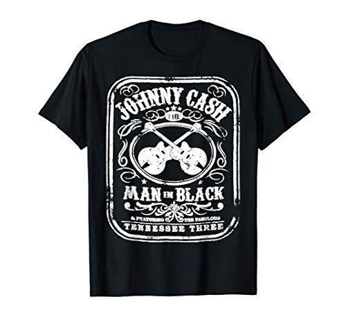 The Man In Black - Johnny Arts Cash Essential Distressed T-Shirt