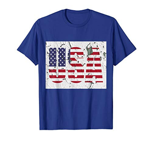 Distressed Peeling Paint USA Flag T-Shirt Distressed Peeling Paint USA Flag T-Shirt