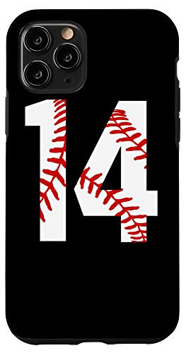 iPhone 11 Pro Vintage Baseball Mom 14 Jersey Baseball Player Number 14 Case