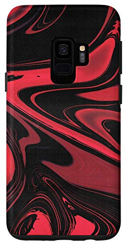 Galaxy S9 Paint Artistic Art Red Black Pattern II Aesthetic Case