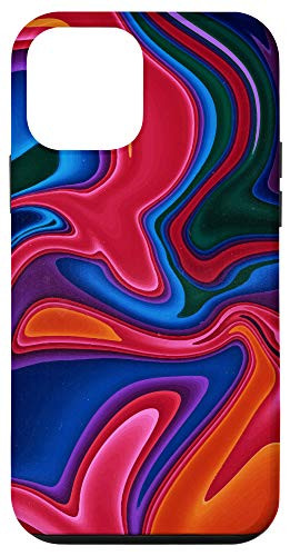 iPhone 12 mini Paint Artistic Art Red Orange Green Pattern III Aesthetic Case