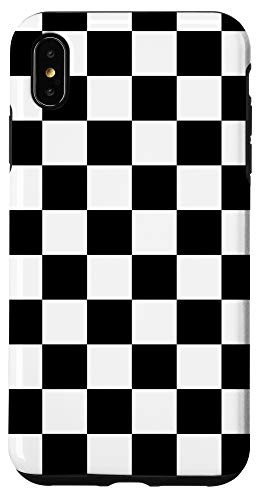 iPhone XS Max Chess White Black Checkerboard Chessboard Checker Flag Case