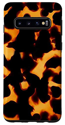 Galaxy S10 Tortoise Shell Amber Orange Turtle Shell Vintage Exotic Case