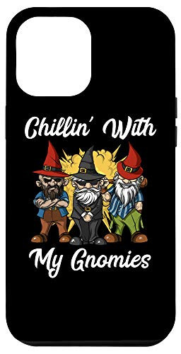 iPhone 12 Pro Max Chillin' With My Gnomies Garden Gnomes Funny Dwarf Gangsters Case