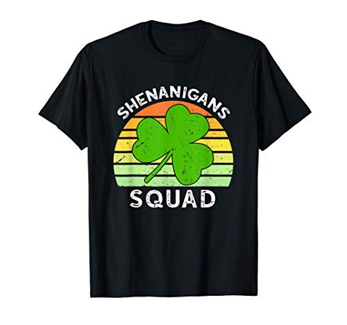 Shenanigans Squad Matching Vintage St Patricks Day Group Fun T-Shirt