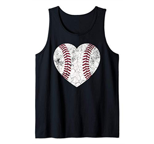 Mother's Day Gift Distressed Heart Baseball Heart Mom Mommy Tank Top Mother's Day Gift Distressed Heart Baseball Heart Mom Mommy Tank Top
