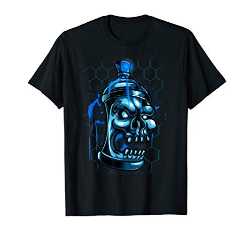 Graffiti Art Spray Paint Urban Skull T-Shirt