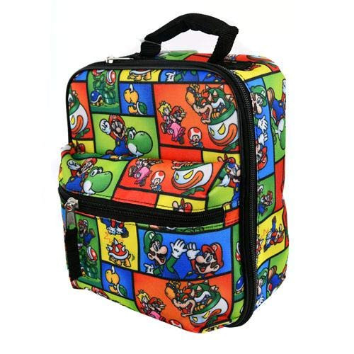 UPD Super Mario Lunch Bag with Front Pocket, Small, Multicolor UPD Super Mario Lunch Bag with Front Pocket, Small, Multicolor