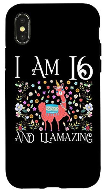 iPhone X XS I am 16 Years Old and Llamazing Llama Happy 16th Birthday Case iPhone X XS I am 16 Years Old and Llamazing Llama Happy 16th Birthday Case