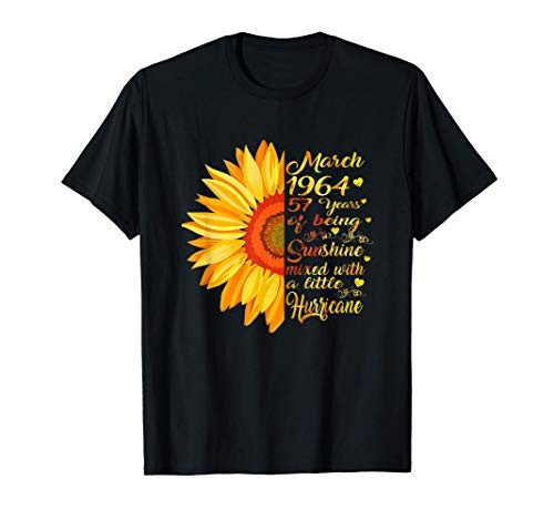 March Girl 1964 TShirt 57 Years Old 57th Birthday Gift T-Shirt