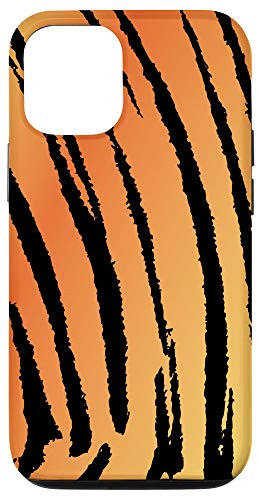 iPhone 12 12 Pro Tiger Stripes Orange and Black Big Cat Jungle Pattern Case