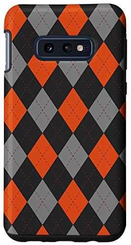 Galaxy S10e Halloween Autumn Season Orange Plaid Fall Pumpkin Gift Case