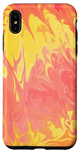 iPhone XS Max Red Pink Orange Trippy Abstract Paint Drip Splash Runny Case