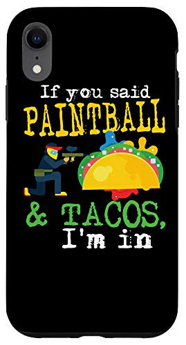 iPhone XR Paintball Taco Funny Men Women Sports Gift Boyfriend Case
