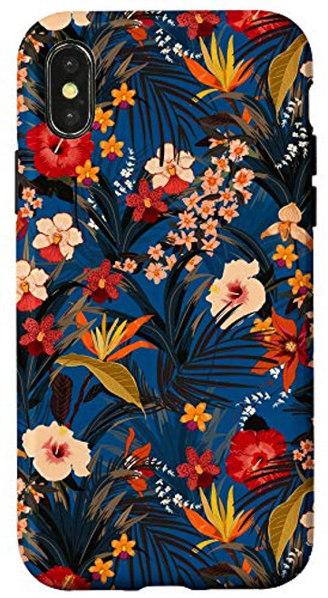 iPhone X XS Trendy Botanical Flowers Garden Floral Print pattern for Flo Case iPhone X XS Trendy Botanical Flowers Garden Floral Print pattern for Flo Case