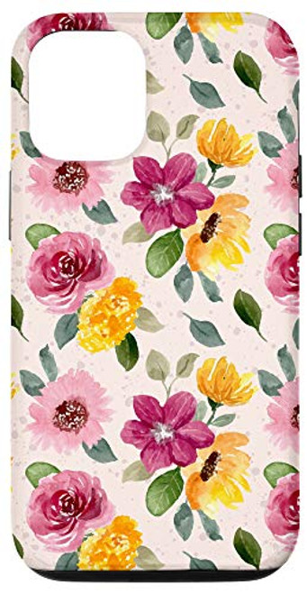 iPhone 12 12 Pro Watercolor Flowers Bouquet Floral Pattern Botanical Garden Case iPhone 12 12 Pro Watercolor Flowers Bouquet Floral Pattern Botanical Garden Case