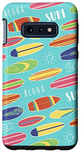 Galaxy S10e Hawaiian Surfboards Tropical Island Paradise Pattern Case