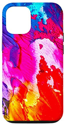 iPhone 12 12 Pro BADADA Watercolor Paint Yellow Blue Red Purple Case