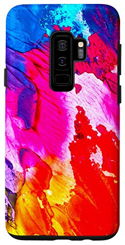 Galaxy S9Plus BADADA Watercolor Paint Yellow Blue Red Purple Case