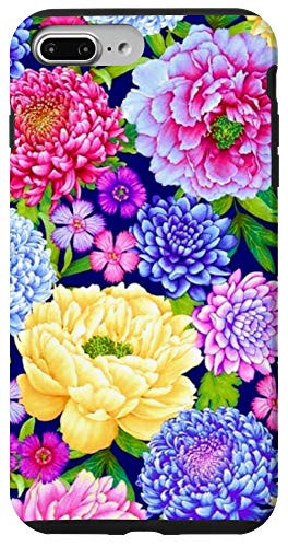 iPhone 7 Plus 8 Plus Colorful Floral Garden Botanical Flowers Wildflowers Boho Case