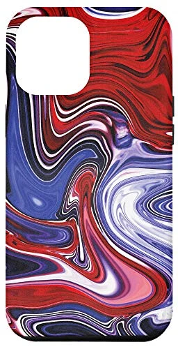 iPhone 12 Pro Max Paint Artistic Art Red Blue Pattern I Aesthetic Case