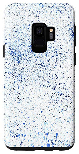 Galaxy S9 Blue Paint Splatter Asbract Design Case