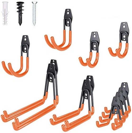 Garage Hooks Heavy Duty 12Pack Goldenwarm Garage Storage Hooks Ladder Tool Hangers for Garage Wall Utility Wall Mount Garage Hooks and Hangers with Anti-Slip Coating for Garden Tools Orange Garage Hooks Heavy Duty 12Pack Goldenwarm Garage Storage Hooks Ladder Tool Hangers for Garage Wall Utility Wall Mount Garage Hooks and Hangers with Anti-Slip Coating for Garden Tools Orange