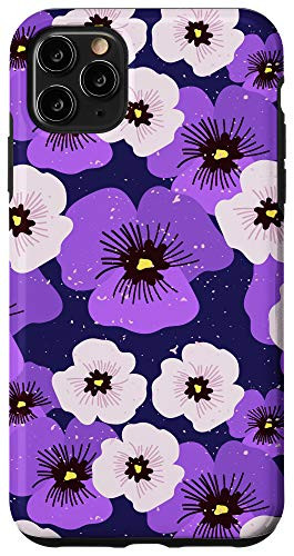 iPhone 11 Pro Max Purple Wildflowers Floral Pattern Case
