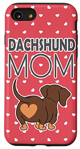 iPhone SE  2020    7   8 Dachshund Butt Heart Weiner Dog Case Mom Gift Girl Red Case