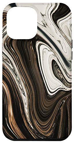 iPhone 12 Pro Max Paint Artistic Art Brown White Coffee Pattern IV Aesthetic Case