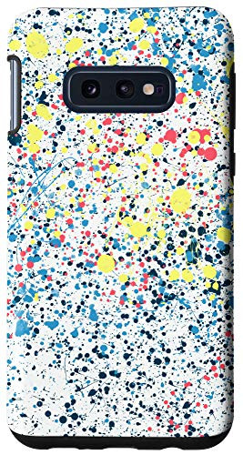 Galaxy S10e Colorful Splatter Paint on White Background Airlie Case